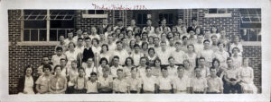 Media High in 1933 in front of school