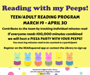 Reading with my Peeps Teen/Adult Reading Program