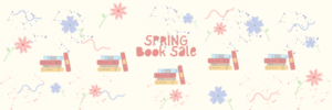 Spring Books Sale with flowers